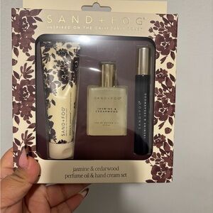 Sand + Fog Jasmine & Cedarwood Perfume Oil & Hand Cream Set